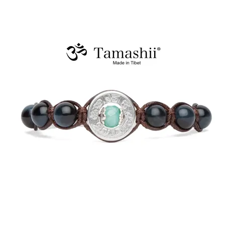 Bracciale Ruota Preghiera Precious Smeraldo Occhio Falco Tamashii