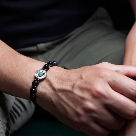 Bracciale Ruota Preghiera Precious Smeraldo Occhio Falco Tamashii