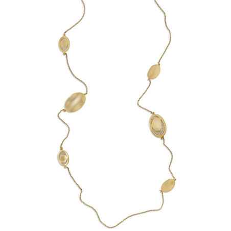 Collana lunga Ovali Preziosi sei elementi spazzolati Donna Aquaforte