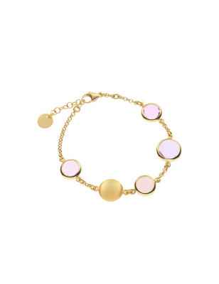 Bracciale Le Chicche con saponette e paste vitree rosa Donna Aquaforte