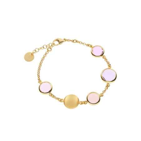Bracciale Le Chicche con saponette e paste vitree rosa Donna Aquaforte