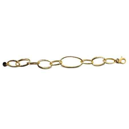 Bracciale Catene con elementi ovali varie dimensioni Donna Aquaforte