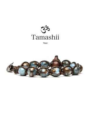 Bracciale QUARZO MOSAICO AZZURRO Donna-Uomo Tamashii 1 Giro