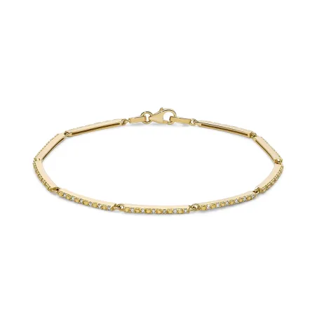 Bracciale fila di diamanti oro giallo Donna Miluna
