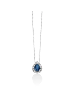 Collana di Zaffiro taglio goccia Diamanti Donna Miluna