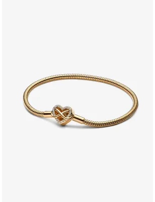Bracciale Moments dorato chisusura Cuore Infinito Donna Pandora