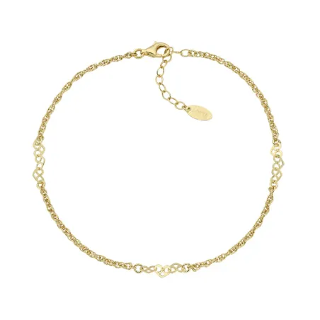Cavigliera dorata con Cuori Donna Amen