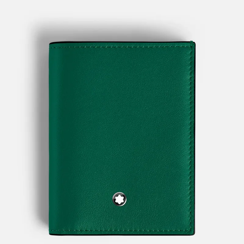Portafoglio Malachite Vitello 4 Scomparti Mini Compatto Montblanc