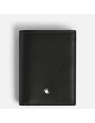 Portafoglio Nero Vitello 4 Scomparti Mini Compatto Montblanc