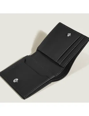 Portafoglio Nero Vitello 4 Scomparti Mini Compatto Montblanc