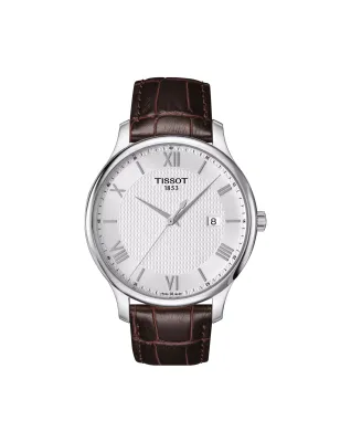 Orologio Argento Marrone Tradition 42mm Guilloché EOL Uomo Tissot