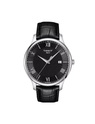 Orologio Nero Pelle Tradition 42mm Guilloché EOL Uomo Tissot