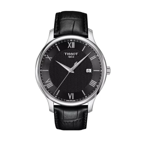 Orologio Nero Pelle Tradition 42mm Guilloché EOL Uomo Tissot