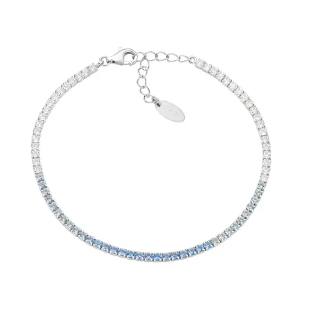 Bracciale Tennis degradé azzurro con zirconi Amen