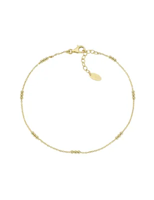 Cavigliera dorata catena con sfere Donna Amen
