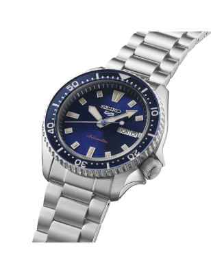 Orologio Blu SKX Series 42.5mm 4R36 Hardlex Bezel Uomo Seiko