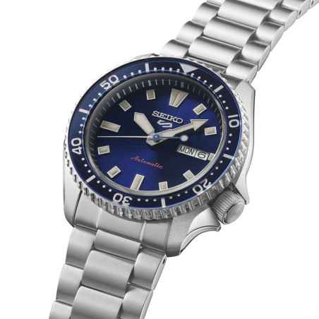 Orologio Blu SKX Series 42.5mm 4R36 Hardlex Bezel Uomo Seiko