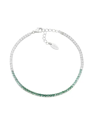 Bracciale Tennis Degradé Verde con zirconi Amen