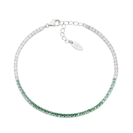 Bracciale Tennis Degradé Verde con zirconi Amen