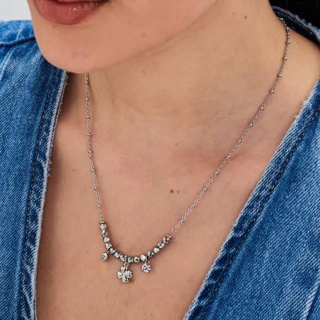 Collana Chakra Portafortuna Quadrifoglio Donna Brosway