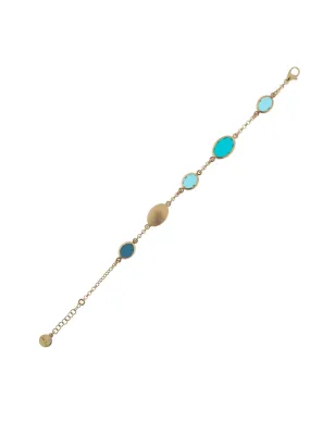 Bracciale Caramelle Marine Ovali toni del petrolio Donna Aquaforte