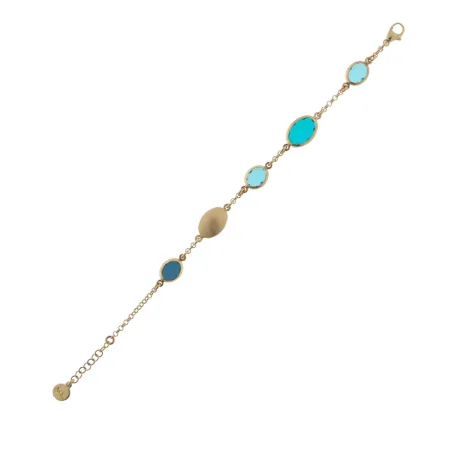 Bracciale Caramelle Marine Ovali toni del petrolio Donna Aquaforte
