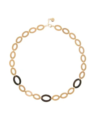 Collana Vintage Glamour lastre ovali lucide e satinate Donna Aquaforte