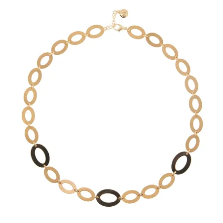 Collana Vintage Glamour lastre ovali lucide e satinate Donna Aquaforte