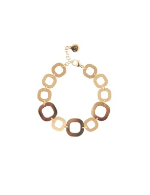 Bracciale Vintage Glamour lastre quadre lucide e satinat Donna Aquaforte