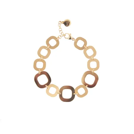 Bracciale Vintage Glamour lastre quadre lucide e satinat Donna Aquaforte
