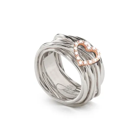 Anello Filodellavita 13 fili m.15 Cuore di Diamanti Donna Rubinia
