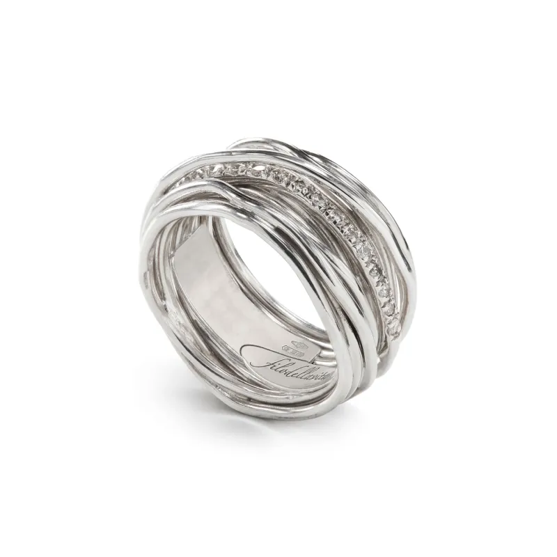 Anello Filodellavita 13 fili Argento e Diamanti m 16 Donna Rubinia Anello Filodellavita 13 fili Argento e Diamanti m 16 Donna Rubinia