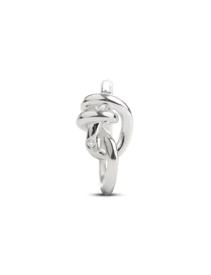 Anello Nodi d'Amore in Argento con diamante m.14 Donna Rubinia