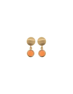 Orecchini Mignon pietra tonda aragosta pendente Donna Aquaforte