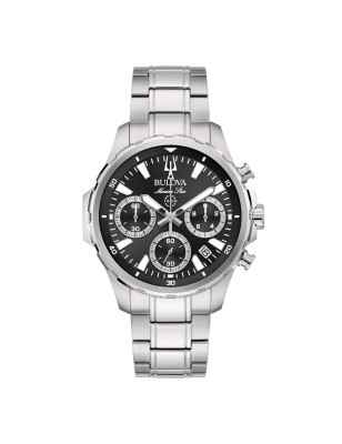 Orologio Nero Chrono 40mm 6-Hand WR100 Uomo Bulova Marine Star