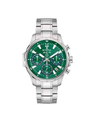 Orologio Verde Chrono 40mm 6-Hand WR100 Uomo Bulova Marine Star