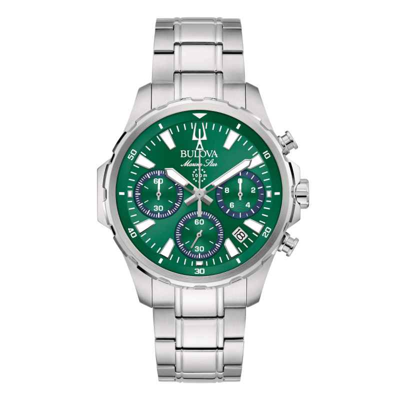 Orologio Verde Chrono 40mm 6-Hand WR100 Uomo Bulova Marine Star Orologio Verde Chrono 40mm 6-Hand WR100 Uomo Bulova Marine Star