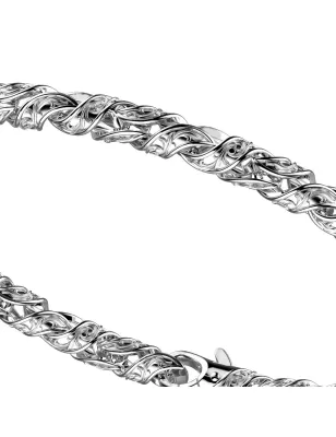 Bracciale maglia lavorata in Argento Uomo Zancan