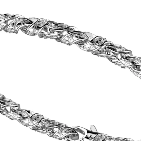Bracciale maglia lavorata in Argento Uomo Zancan