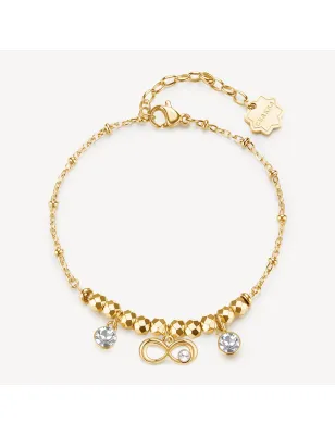 Bracciale dorato Chakra Simboli con Infinito Donna Brosway
