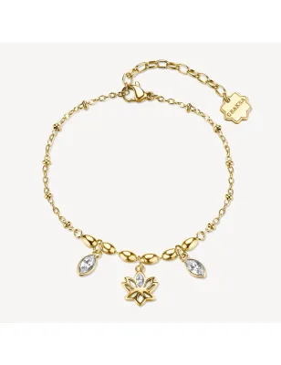 Bracciale dorato Chakra Mistici Fiore di Loto Donna Brosway