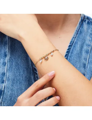 Bracciale dorato Chakra Mistici Fiore di Loto Donna Brosway