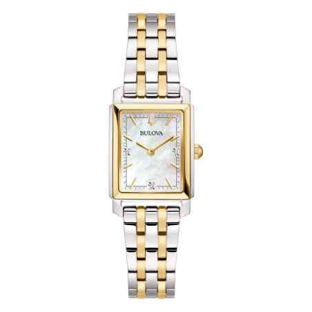 Orologio Madreperla Tank Gold-Tone Donna Bulova Classic Diamonds