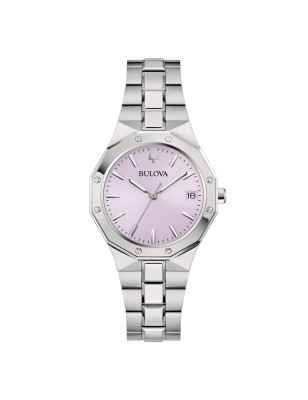 Orologio Rosa Octagon Lady 32mm Zaffiro Geometrica Donna Bulova