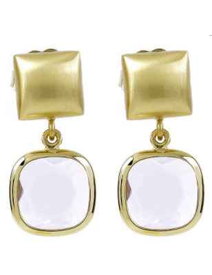 Orecchini Aquacaramelle pasta vitrea rosa taglio antico Donna Aquaforte