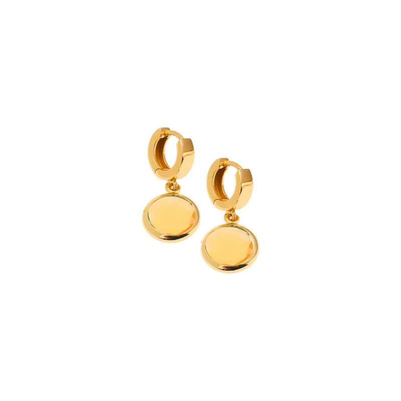 Orecchini scattino Le Chicche paste vitree champagne Donna Aquaforte