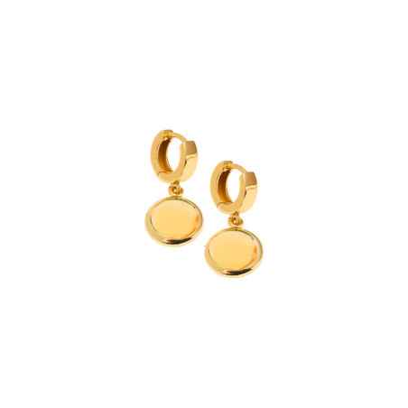 Orecchini scattino Le Chicche paste vitree champagne Donna Aquaforte