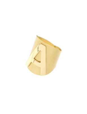 ANELLO LETTERA A MAXI FASCIONE DONNA AQUAFORTE