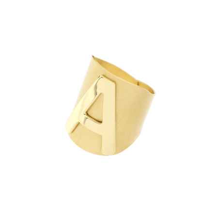 ANELLO LETTERA A MAXI FASCIONE DONNA AQUAFORTE