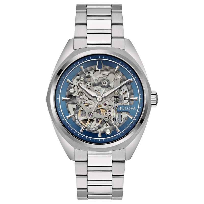 Orologio Blu Skeleton 41mm 21J Automatic Uomo Bulova Surveyor